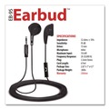 Office Electronics & Batteries | Maxell 199846 EB95 Wired Earbuds with Mic, Black image number 1