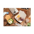 Food Trays, Containers, and Lids | Pactiv Corp. NOB02W EarthChoice OneBox 9 in. x 4.85 in. x 2 in. 55 oz. Paper Box - White (100/Carton) image number 3