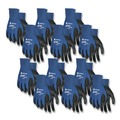 Disposable Gloves | MCR Safety N9696L Ultra Tech TaCartonile Dexterity Work Gloves - Large Blue/Black (1-Dozen) image number 0