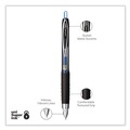 Pens | uni-ball 1790923 Signo Extra-Fine 0.38 mm Retractable 207 Gel Ultra Micro Gel Pen - Blue Ink Clear/Black Barrel (1-Dozen) image number 3
