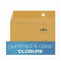 Envelopes & Mailers | Quality Park QUA37790 32 lbs. Bond Weight Kraft #10 1/2 Square Flap Clasp/Gummed Closure 9 in. x 12 in. Clasp Envelope - Brown Kraft (100/Box) image number 6