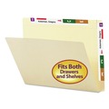 File Folders | Smead 24190 Straight Tabs Letter Size 0.75 in. Expansion Heavyweight End Tab Conversion File Folders - Manila (100/Box) image number 3