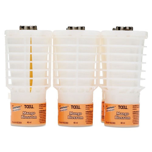 Cleaning & Janitorial Supplies | Rubbermaid Commercial FG402369 TCell 48 mL Microtrans Odor Neutralizer Refill - Mango Blossom (6/Carton) image number 0