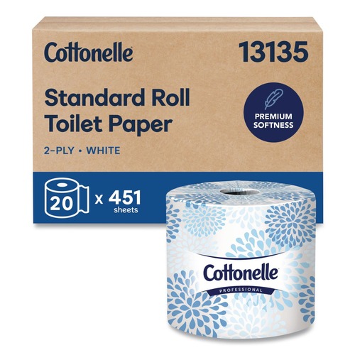  | Cottonelle 13135 2-Ply Septic Safe Bathroom Tissue - White (20-Rolls/Carton) image number 0