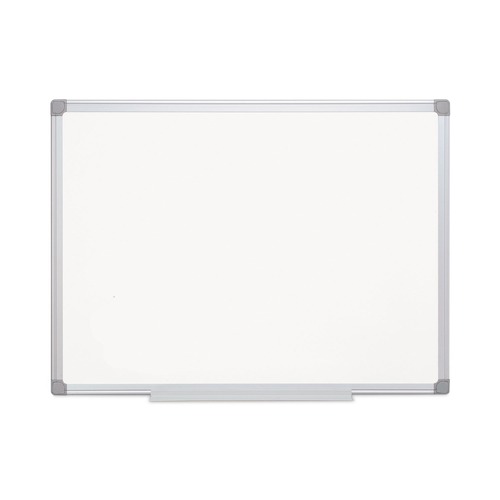 White Boards | MasterVision MA2707790 Gold Ultra 48 in. x 72 in. Aluminum Frame Magnetic Earth Dry Erase Board - White/Silver image number 0