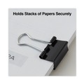 Binding Spines & Combs | Universal UNV10199 Binder Clips - Mini, Black/Silver (1 Dozen) image number 4