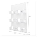 Desktop Organizers | Deflecto 70601 8.5 in. x 1.63 in. x 9.75 in. Plastic 6-Pocket Business Card Holder - Clear image number 5