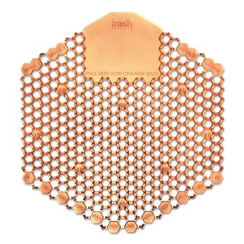 Fresh Products 3WDS-F-010I060M-04 Wave 3D Urinal Deodorizer Screen - Mango Scent, Orange (10/Box)
