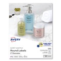 Back to School Sale | Avery 22825 2 in. Diameter Print-to-the Edge Labels with Sure Feed and Easy Peel - Round Glossy Clear (120/Pack) image number 0