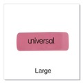 Erasers & Correction Supplies | Universal UNV55120 Rectangular Bevel Block Pencil Erasers - Small, Pink (20/Pack) image number 5