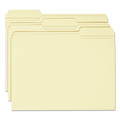 File Folders | Smead 10347 0.75 in. Expansion 100 Percent Recycled Reinforced 1/3-Cut Top Tab File Folders - Letter Size/Manila (100/Box) image number 1