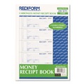 Just Launched | Rediform S1657NCL 6.88 in. x 2.75 in. 3-Part Carbonless Durable Hardcover Numbered Money Receipt Book image number 1