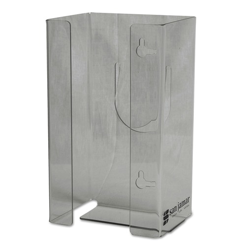 Cleaning & Janitorial Supplies | San Jamar G0803 1-Box 5.5 in. x 3.75 in. x 10 in. Plexiglas Disposable Glove Dispenser - Plexiglas Clear image number 0