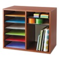 Office Filing Cabinets & Shelves | Safco 9420CY 12 Compartments 19.63 in. x 11.88 in. x 16.13 in. Fiberboard Literature Sorter - Cherry image number 4