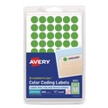 Labels | Avery 05052 0.5 in. Diameter Handwrite Only Self-Adhesive Removable Round Color-Coding Labels - Neon Green (840/Pack) image number 0