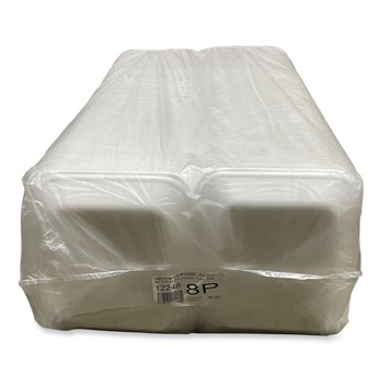 GEN 8PWH 10.8 in. x 8.82 in. x 1.5 in. #8P Meat Trays - White (200/Carton)