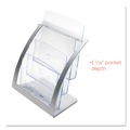 Desk Shelves | Deflecto 693745 11.25 in. x 6.94 in. x 13.31 in. 3-Tier Literature Holder - Leaflet Size, Silver image number 8