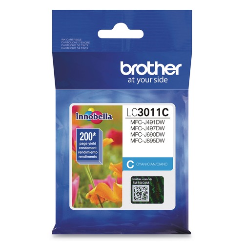 Ink & Toner | Brother LC3011C 200 Page-Yield Ink - Cyan image number 0