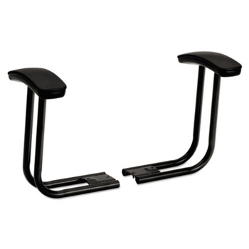 HON H5991 Optional Fixed T-Arms for ComforTask Series Swivel Task Chairs - Black (1-Pair)
