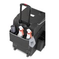 Cleaning Carts | Rubbermaid Commercial 1902465 Executive 14.25 in. x 16.5 in. x 25 in. 16-Compartment Quick Cart - Dark Gray image number 3