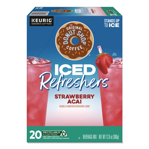 Coffee | The Original Donut Shop 5000379382 ICED Refreshers K-Cup Pods - Strawberry Acai (20/Box) image number 0